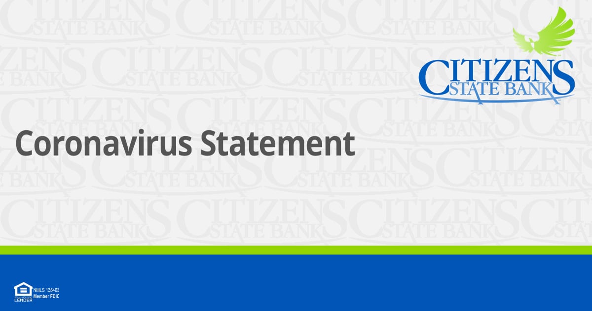 Coronavirus Statement