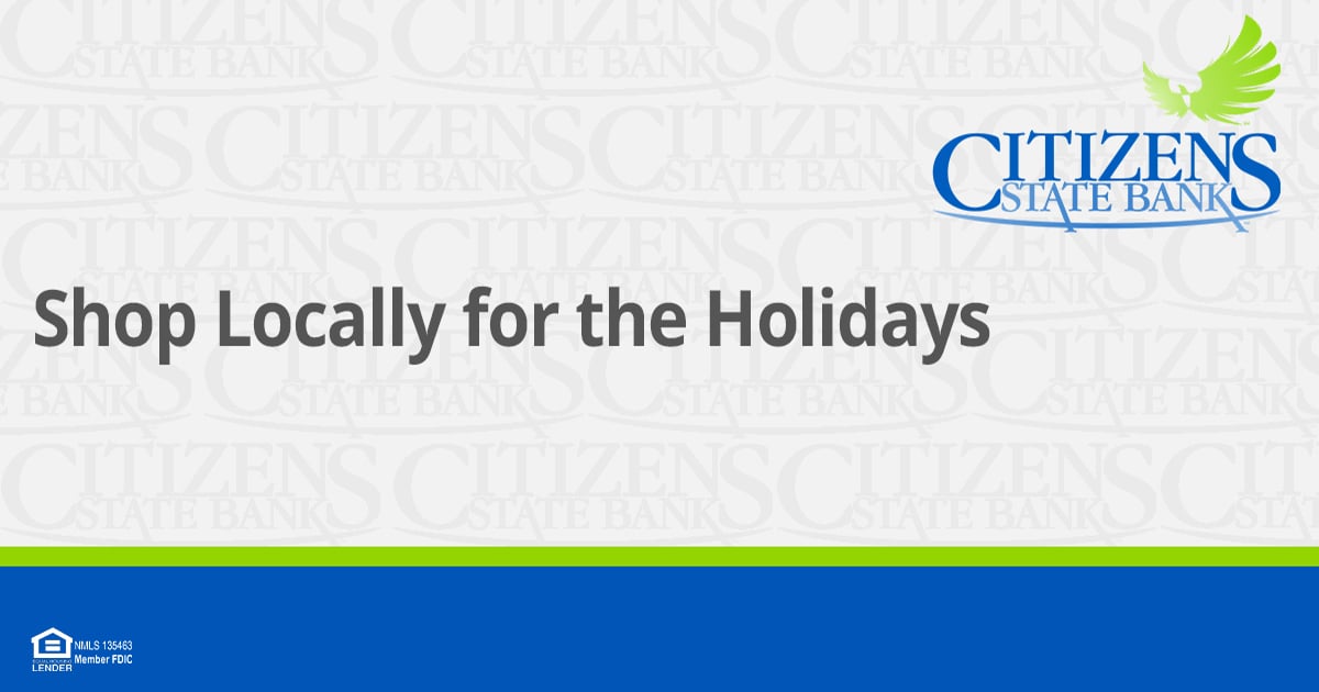 Shop locally for the holidays