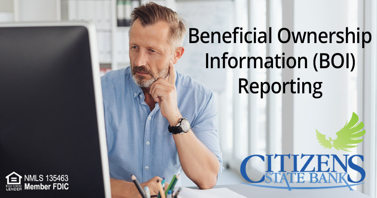 Man e-filing his beneficial ownership information (boi) report