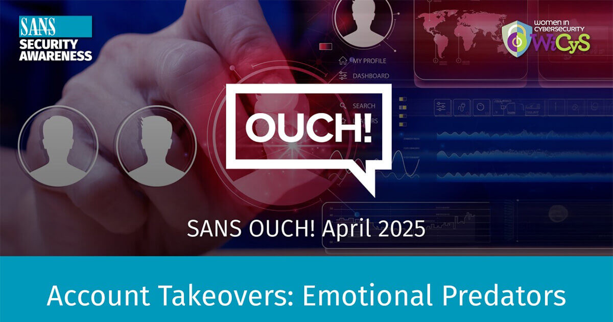 SANS OUCH! newsletter graphic April 2025