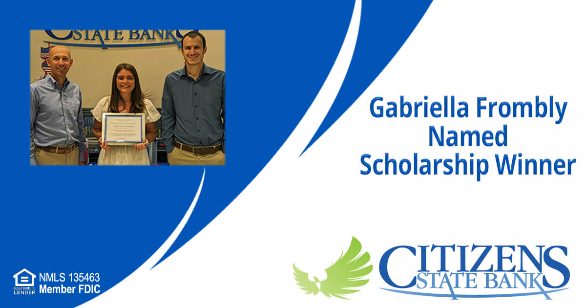 Gabriella Frombly Named 2023 Scholarship Winner