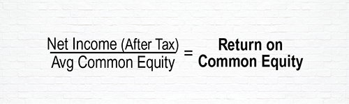 Equation to determine Return on Common Equity